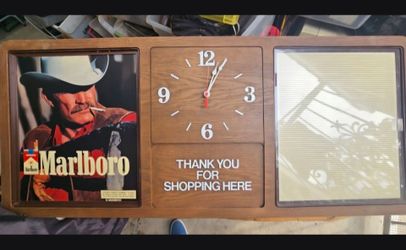 Marlboro Clock Sign