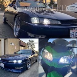 6000k Glacier White LED Headlight And 3000k Jdm Yellow LEDs Fog Lights