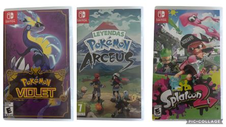 Pokémon Violet + Pokémon Legends Arceus + Splatoon 2