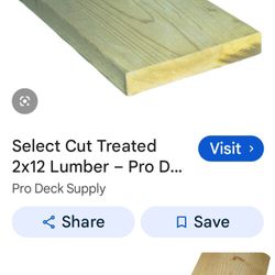 2x12x15 Treated Deck Lumber