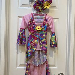 Girls Disco Sixties Halloween Costume Sz 6-7