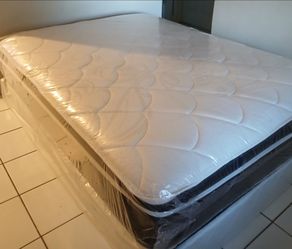 $199 Queen pillow top mattress only brand new free delivery same day  9 inches thick