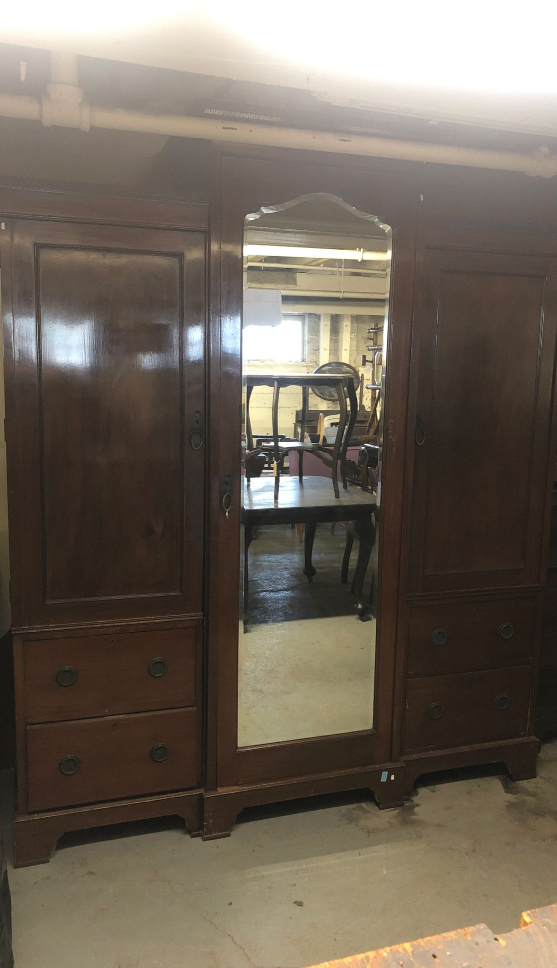 Large antique mahogany armoire