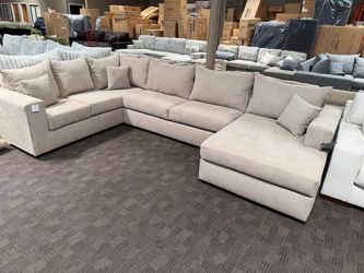 Large beige comfy sectional (other colors available) 
