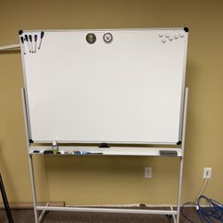 Portable Dry Eraser Whiteboard On Wheels