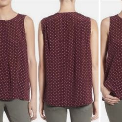 Madewell Polka Dot/Star Silk Blouse