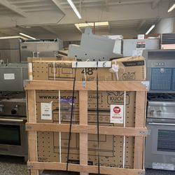 Kucht Professional 48” Inch Freestanding Gas Range with 8 Sealed Burners and griddle/grill in Black 