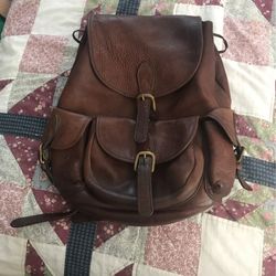 Brown Genuine Leather backpack