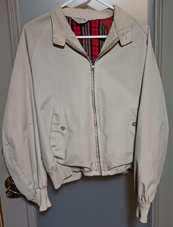 MEN'S SIR JAC BRAND LIGHTWEIGHT & LINED, TAN JACKET, SIZE 44