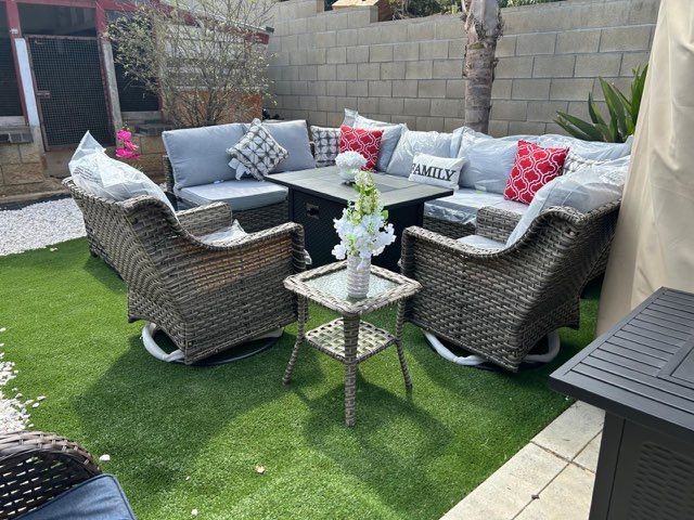 Brand New Patio Outdoor Furniture Set With Fire Pit