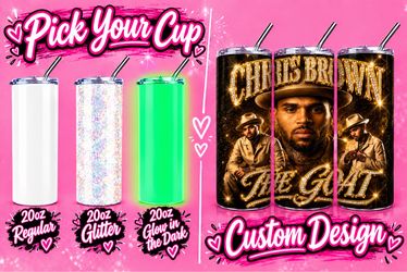 Chris brown custom tumbler
