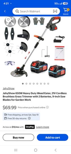 Heavy duty battery operated weed eater/ trimmer