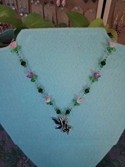 FAIRY NECKLACE silver and gold handmade