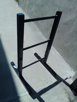 Black Steel Weight Plate Rack