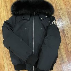 Moose Knuckle Black Bomber Jacket 