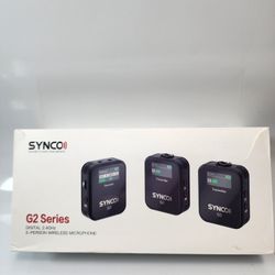 SYNCO Wireless Lavalier Microphone, G2(A2) 2.4G Dual Transmitter Lapel Mic