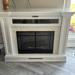 51 Inch White Fireplace 