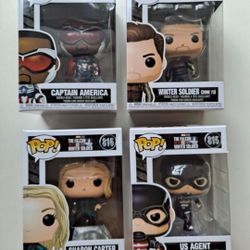  CAPT AMERICA  And WINTER SOLDIER SET OF 4 Funko POP