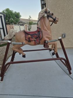 Spring Rocking Horse with Metal Stand