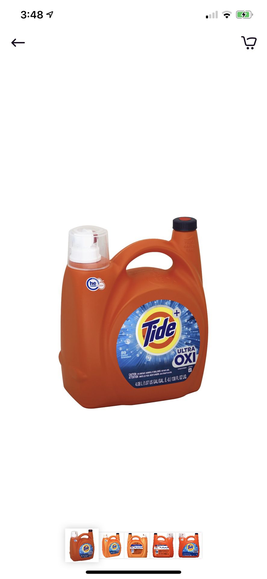 Tide detergent and swiffer sweeper wet
