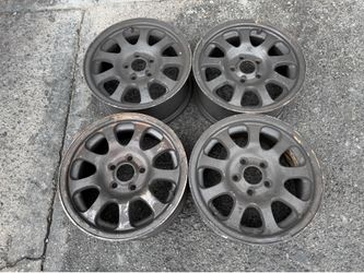 American racing 14x6 inch alloy wheels in good condition 5 on 100mm