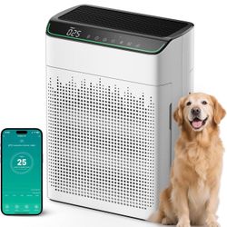 Air Purifiers for Home Large Room Up to 1690 ft² Double-sided Air Inlet Smart WiFi Alexa Compatible PM 2.5 Air Quality Monitor for Smoke and Odor 23dB