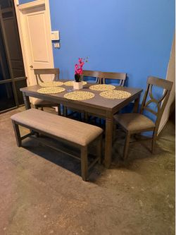 New!💥 Complete Dining Table Set | Chairs + Bench | $10 Down