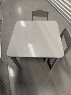 Kids Table and 2 Chairs Set Gray