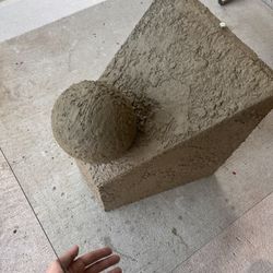 Glass Top Stone Looking End Table 