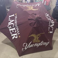 New Yuengling Beer Patio Table Umbrella-7Ft. Burgundy. New in Box