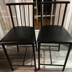 2 Black Stools 