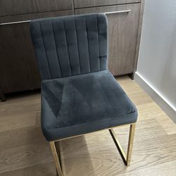 Jacobsen Gray Velvet Armless Chairs