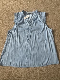 Women's Blue Sleeveless Loft Top size XL