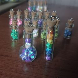 handmade mini origami star pendants