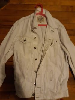 Mens white denim jacket