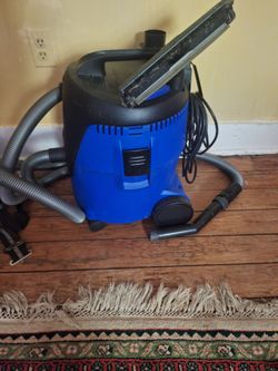 Blue Canister Vacuum Cleaner with Accessories