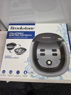 Footbath with 4 Massage Rollers, Vibration Massage, Pumice Stone & Red Light Spa – Portable Foot Spa