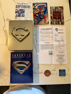 Superman Ultimate Collector’s Edition 14-Disc DVD Set – COMPLETE w/ Metal Tin, Original Circuit City Receipt & Inserts