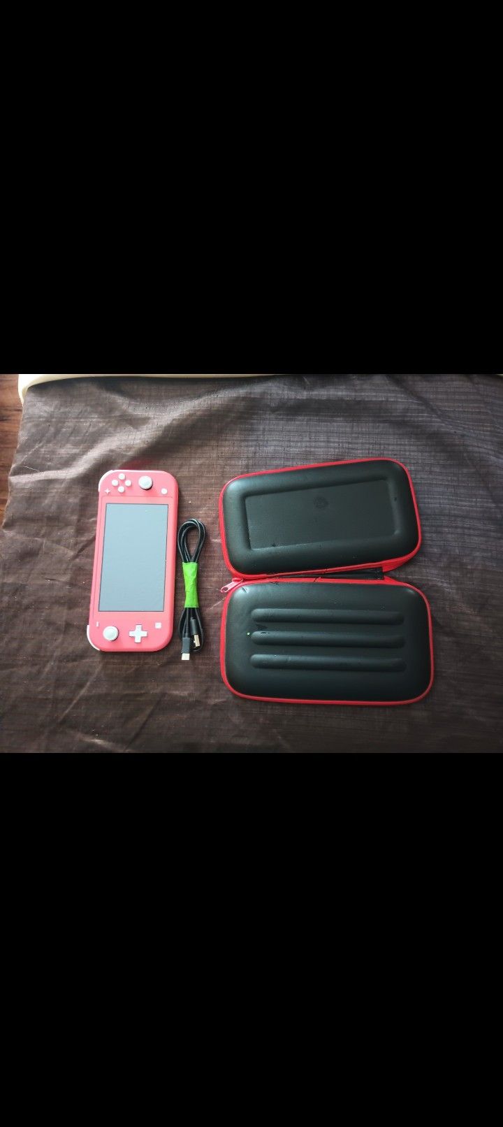 Nintendo Switch Lite Coral Pink And Case