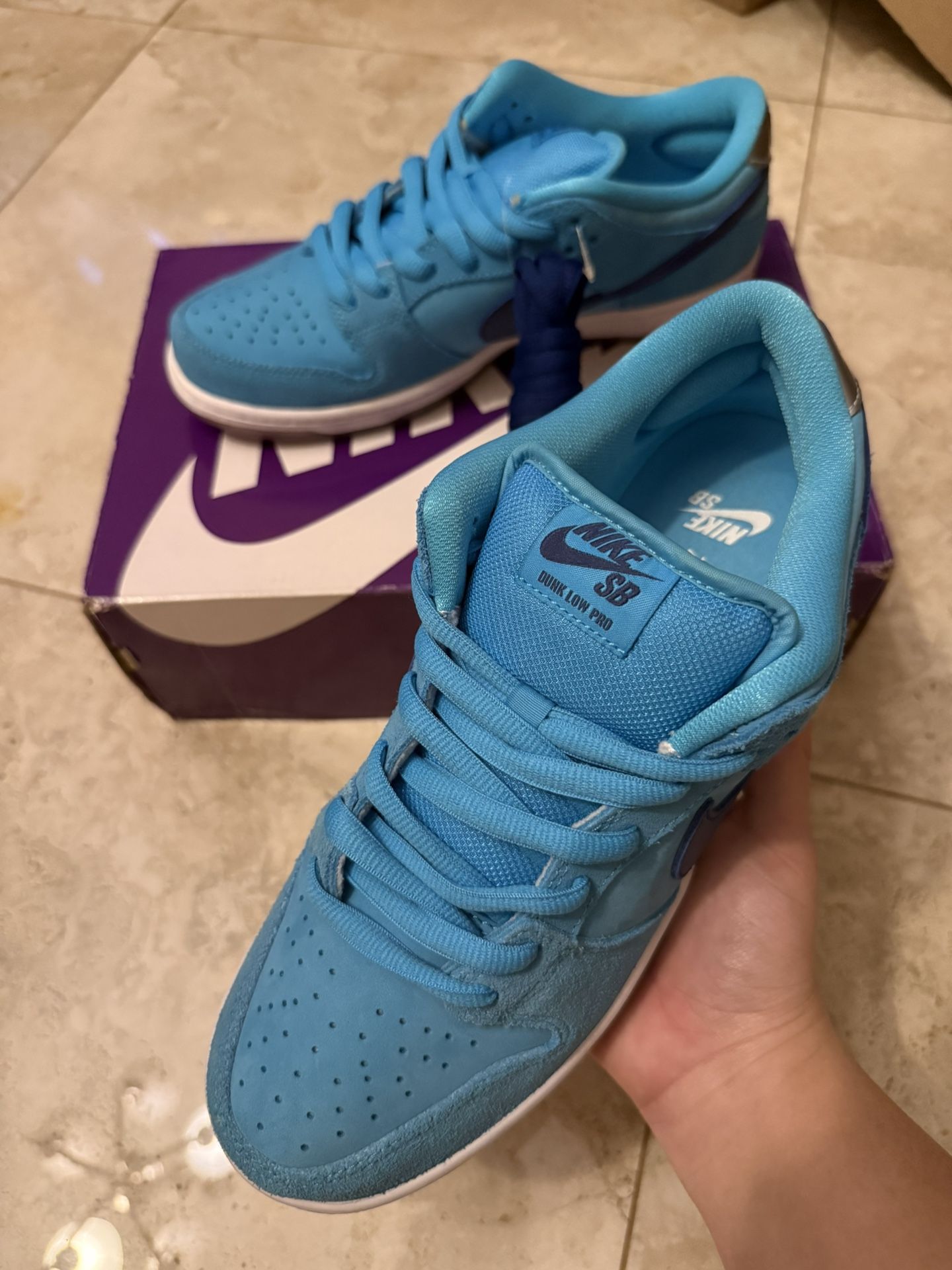 Nike SB Dunk Low Pro Blue Furry Men's Size BQ6817 400 OG ALL