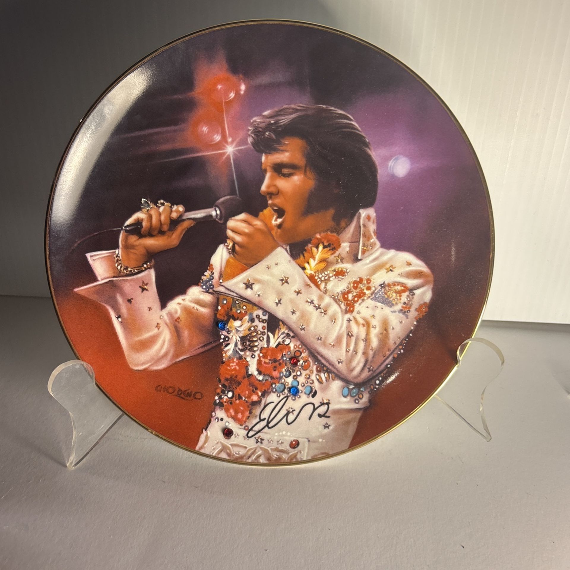 Elvis Plate Titled The King by Bradford exchange