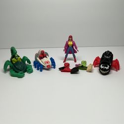 Vintage 1995 Lot of 4 McDonald’s Marvel Spider-Man Toys Scorpion Venom Mary Jane