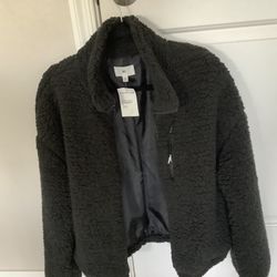 Fleece Jacket Lined In Satin