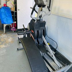 Eliptical and tilted abs bench both for $80