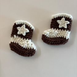 Baby crochet boots