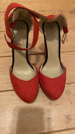 Zara red pumps 37