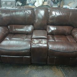 All Leather Couch Good Condition $25 Offer 