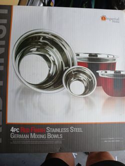Set of metal bowls new