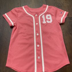 Girls Pink Champion Jersey Shirt Size 6 #20