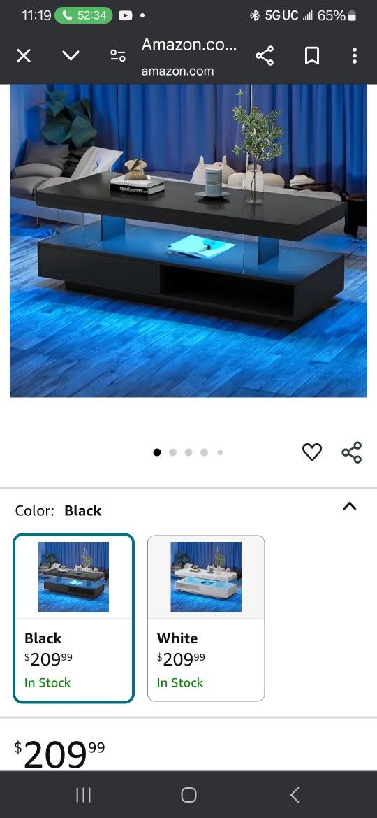 Still In The Box ,LED modern Coffee Table $175
